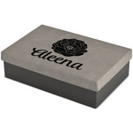 Fall Flowers Large Gift Box w/ Engraved Leather Lid (Personalized)