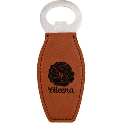 Fall Flowers Leatherette Bottle Opener - Double Sided (Personalized)