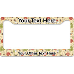 Fall Flowers License Plate Frame - Style B (Personalized)