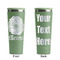 Fall Flowers Light Green RTIC Everyday Tumbler - 28 oz. - Front and Back