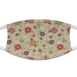 Fall Flowers Cloth Face Mask (T-Shirt Fabric)