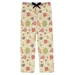 Fall Flowers Mens Pajama Pants - M