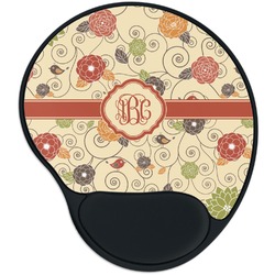 Fall Flowers Mouse Pad with Wrist Support