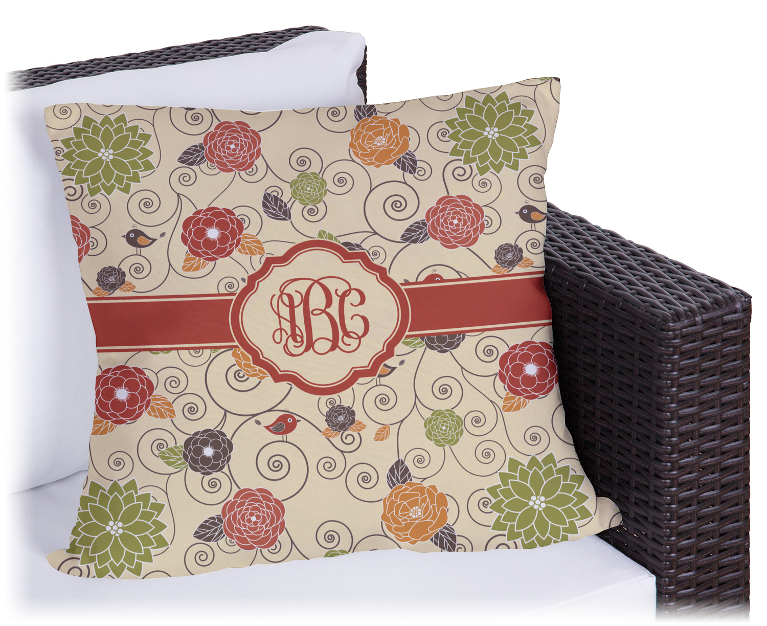 Fall Flowers Outdoor Pillow (Personalized) YouCustomizeIt