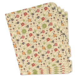 Fall Flowers Binder Tab Divider - Set of 5 (Personalized)