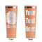 Fall Flowers Peach RTIC Everyday Tumbler - 28 oz. - Front and Back