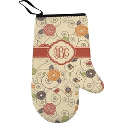 Fall Flowers Right Oven Mitt (Personalized)