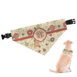 Fall Flowers Dog Bandana - XLarge (Personalized)