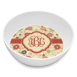 Fall Flowers Melamine Bowl - 8 oz (Personalized)