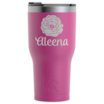 Fall Flowers RTIC Tumbler - Magenta - Laser Engraved - Single-Sided (Personalized)