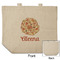 Fall Flowers Reusable Cotton Grocery Bag - Front & Back View