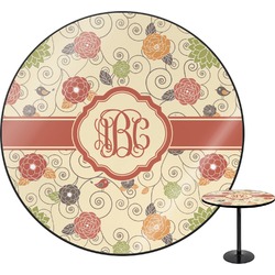 Fall Flowers Round Table - 30" (Personalized)