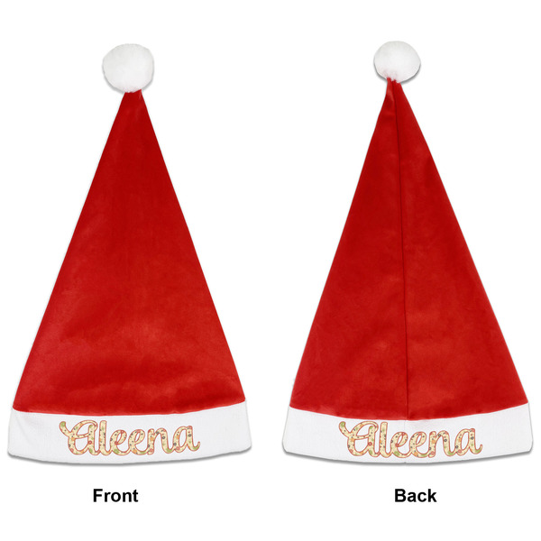 Custom Fall Flowers Santa Hat - Front & Back (Personalized)