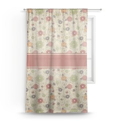 Fall Flowers Sheer Curtain - 50"x84"
