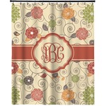 Fall Flowers Extra Long Shower Curtain - 70"x84" (Personalized)