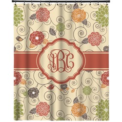 Fall Flowers Extra Long Shower Curtain - 70"x84" (Personalized)