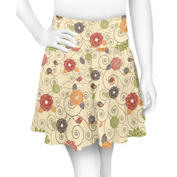 Fall Flowers Skater Skirt - Small