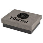 Fall Flowers Small Gift Box w/ Engraved Leather Lid (Personalized)