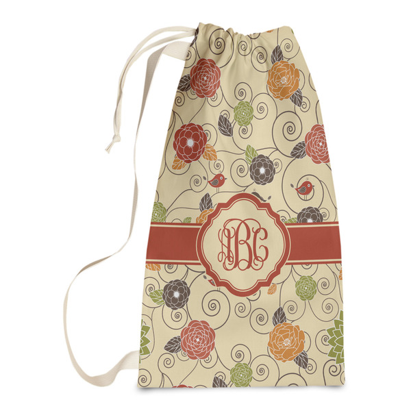 Custom Fall Flowers Laundry Bags - Small (Personalized)