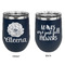 Fall Flowers Stainless Wine Tumblers - Navy - Double Sided - Approval