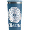 Fall Flowers Steel Blue RTIC Everyday Tumbler - 28 oz. - Close Up