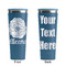 Fall Flowers Steel Blue RTIC Everyday Tumbler - 28 oz. - Front and Back