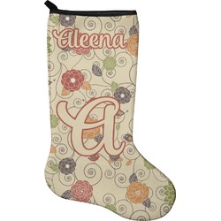 Fall Flowers Holiday Stocking - Single-Sided - Neoprene (Personalized)