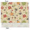 Fall Flowers Tissue Paper - Heavyweight - Medium - Front & Back