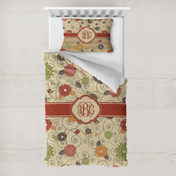 Fall Flowers Toddler Bedding Set - With Pillowcase (Personalized)