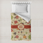 Fall Flowers Toddler Duvet Cover w/ Monogram