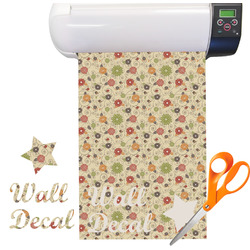 Fall Flowers Vinyl Sheet (Re-position-able)