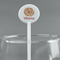 Fall Flowers White Plastic 5.5" Stir Stick - Round - Main