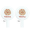 Fall Flowers White Plastic 7" Stir Stick - Double Sided - Round - Front & Back