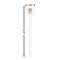 Fall Flowers White Plastic 7" Stir Stick - Round - Dimensions