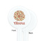 Fall Flowers White Plastic 7" Stir Stick - Single Sided - Round - Front & Back