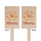 Fall Flowers Wooden 6.25" Stir Stick - Rectangular - Double Sided - Front & Back