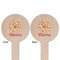 Fall Flowers Wooden 6" Food Pick - Round - Double Sided - Front & Back