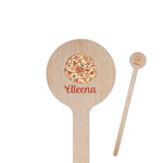 Fall Flowers Round Wooden Stir Sticks (Personalized)