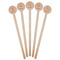 Fall Flowers Wooden 7.5" Stir Stick - Round - Fan View