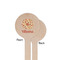 Fall Flowers Wooden 7.5" Stir Stick - Round - Single Sided - Front & Back