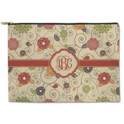 Fall Flowers Zipper Pouch (Personalized)