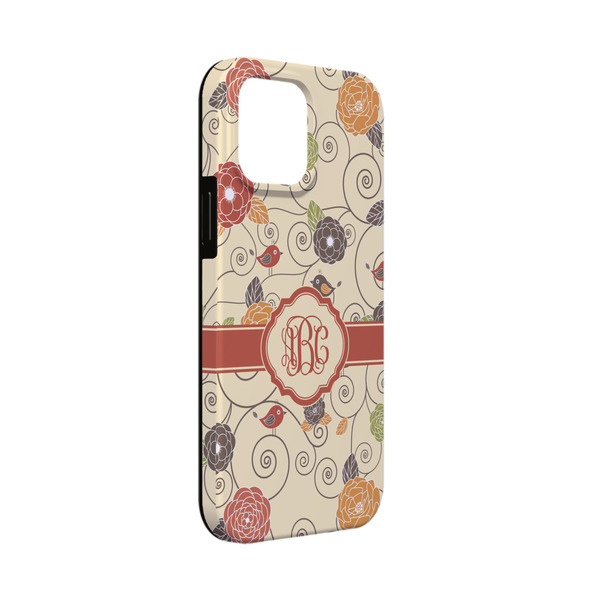 Custom Fall Flowers iPhone Case - Rubber Lined - iPhone 13 Mini (Personalized)