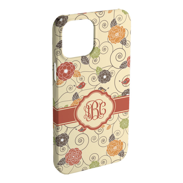 Custom Fall Flowers iPhone Case - Plastic - iPhone 15 Plus (Personalized)