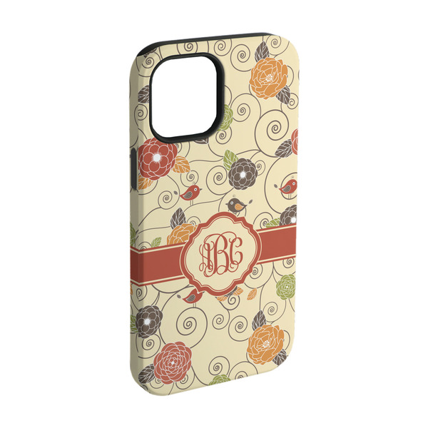 Custom Fall Flowers iPhone Case - Rubber Lined - iPhone 15 (Personalized)