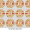 Chevron & Fall Flowers 1" Multipurpose Round Labels - Sheet