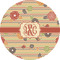 Chevron & Fall Flowers 2" Multipurpose Round Labels - Single Sticker