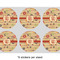 Chevron & Fall Flowers 3" Multipurpose Round Labels - Sheet