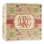 Chevron & Fall Flowers 3-Ring Binder - 2 inch (Personalized)