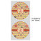 Chevron & Fall Flowers 5" Multipurpose Round Label - Sheet