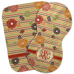 Chevron & Fall Flowers Burp Cloth (Personalized)